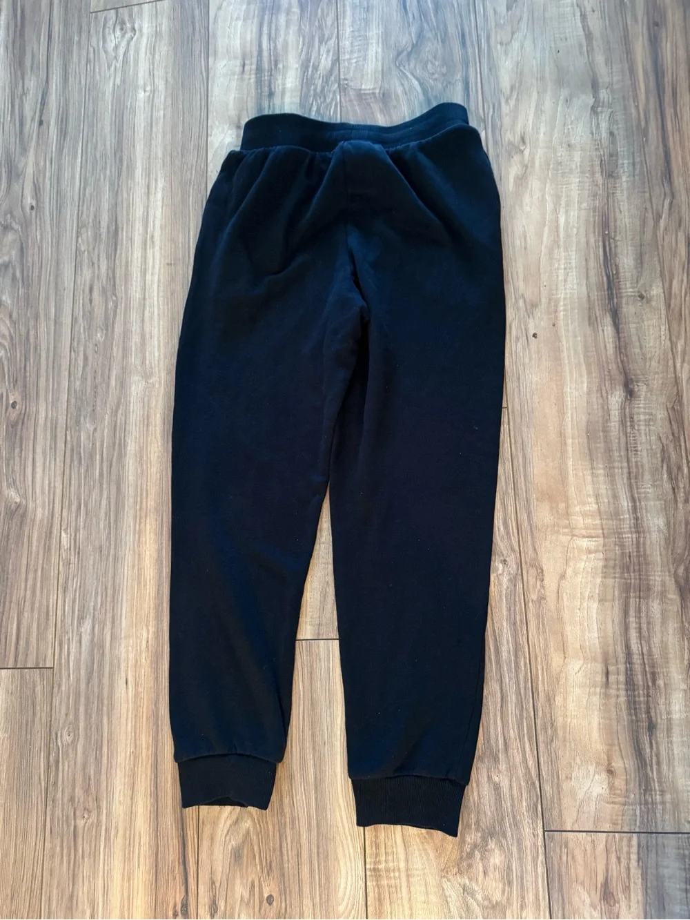 Champion Kids Black Sweatpants with White Script Logo